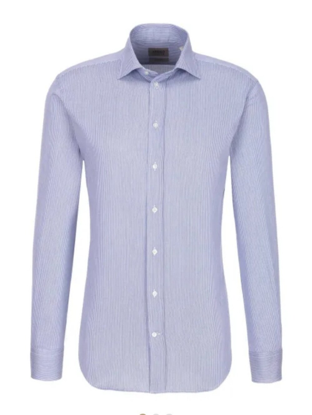 Armani Colezzioni Gray Stripped Dress Shirt Large 16.5